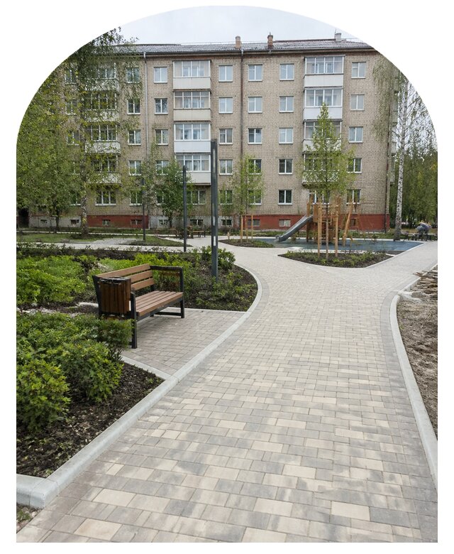 Благоустройство двора МКД под ключ в Кумертау от 255225 р. | Метпроект-Кра